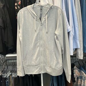 Grey zip up hoodie